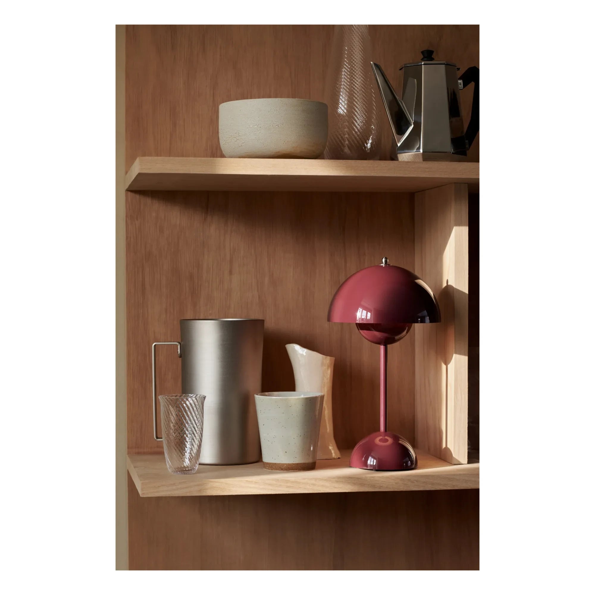 & Tradition - VP9 Flowerpot Portable Table Lamp, Vernon Panton | Cherry
