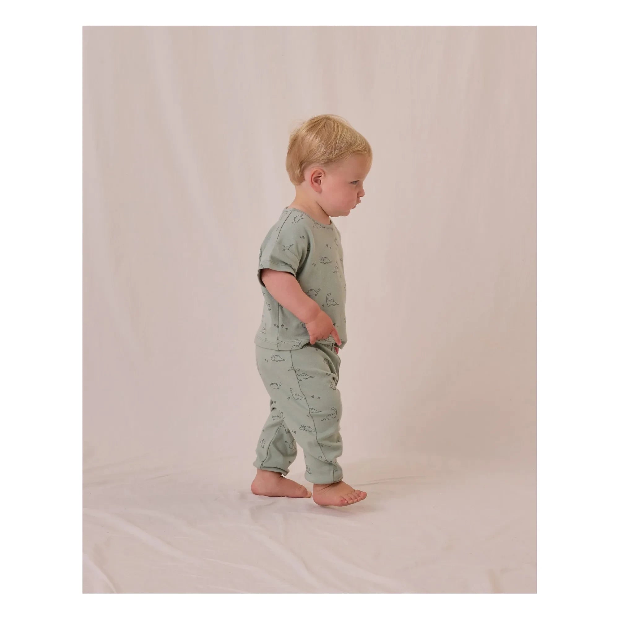 Quincy Mae - T-shirt and pants set | Pistachio Green