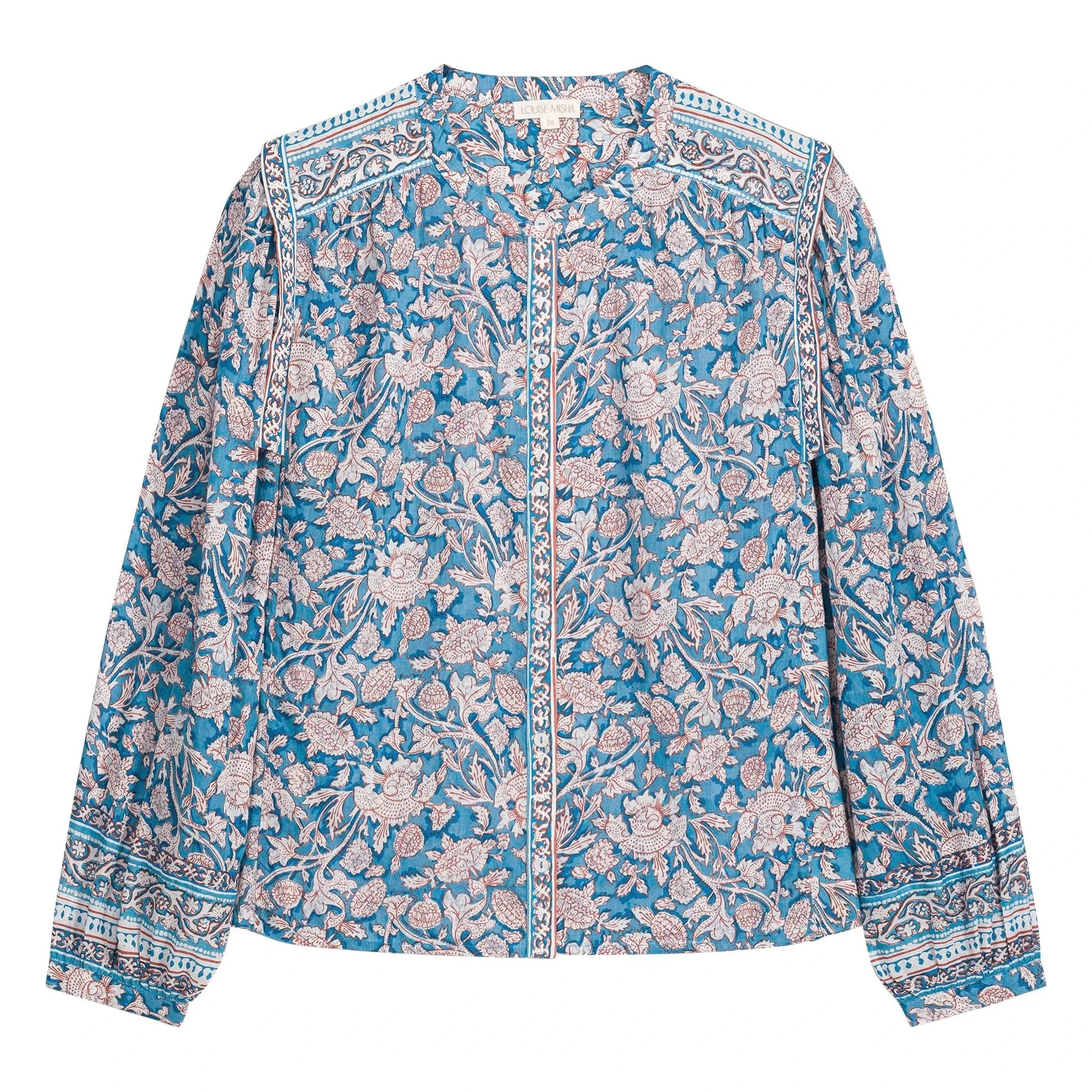 Louise Misha - Jane organic cotton blouse | Blue