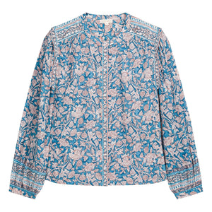 Louise Misha - Jane organic cotton blouse | Blue
