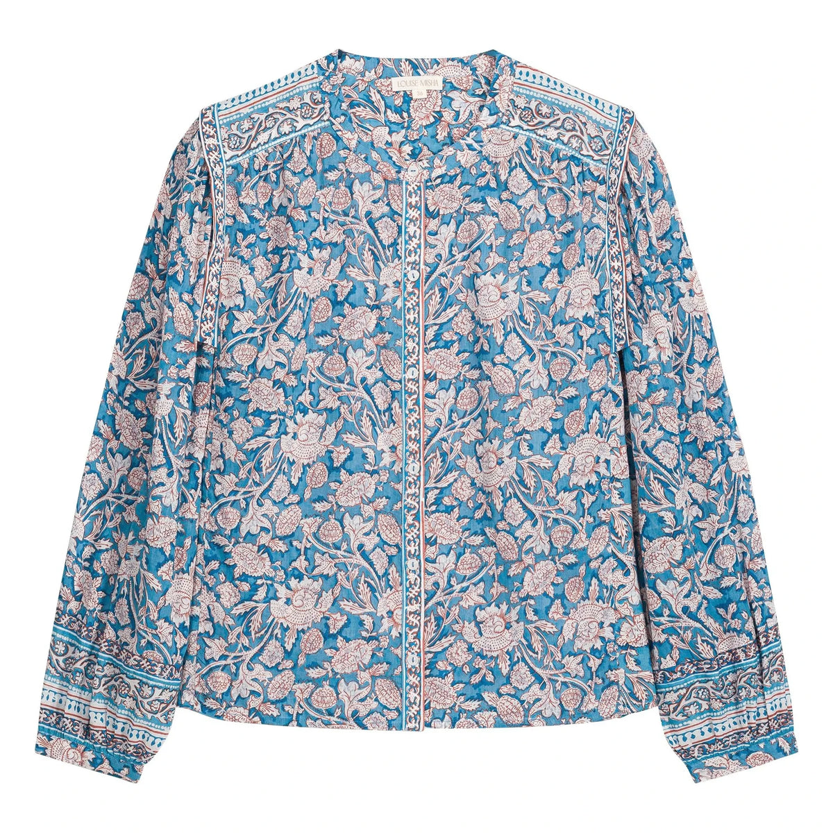 Louise Misha - Jane organic cotton blouse | Blue