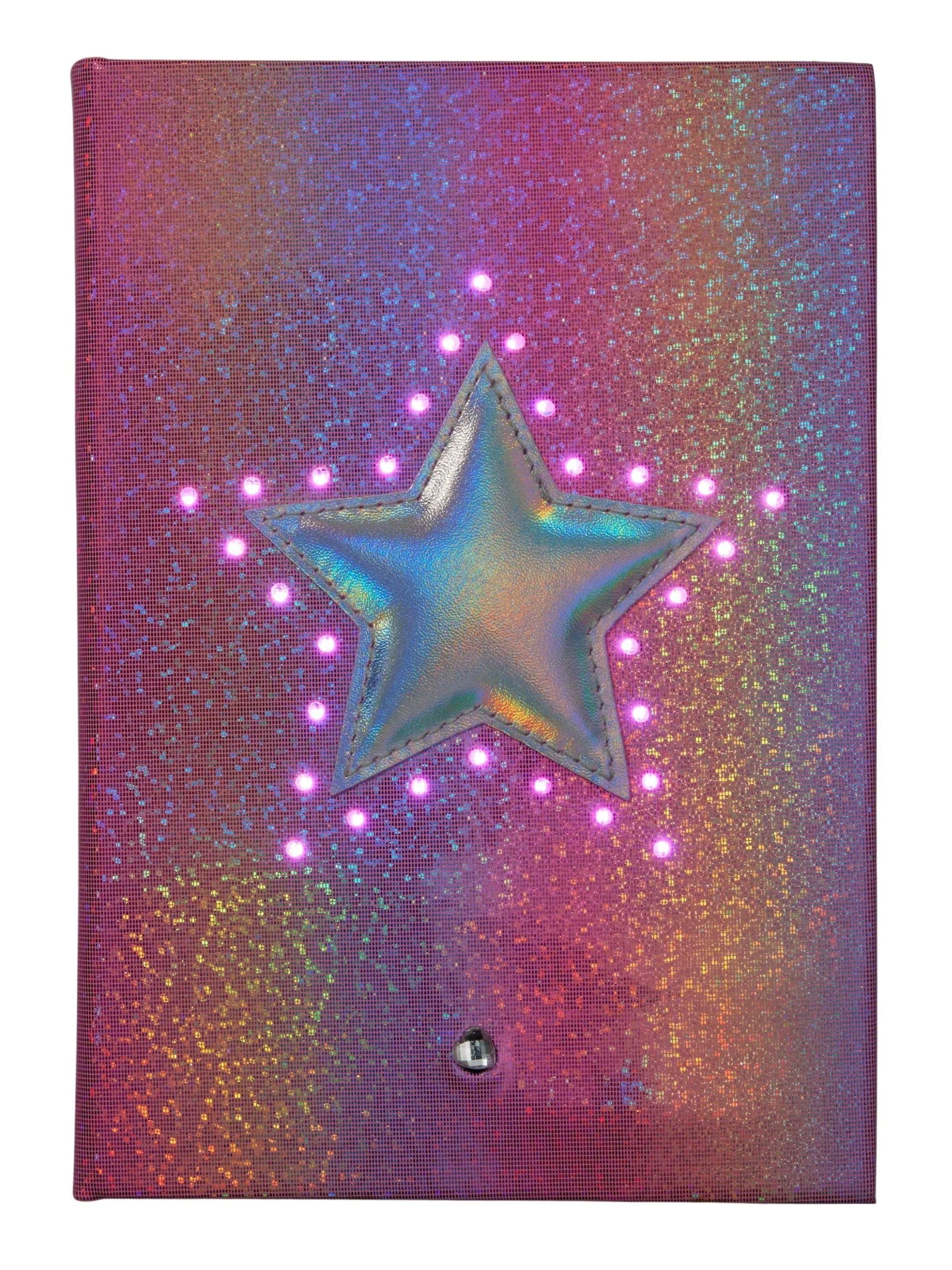 Smiggle - Işıklı A5 Çizgili Defter-Dinossi