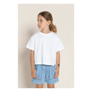 Finger in the nose - Oversized Cropped Organic Cotton T-Shirt | White