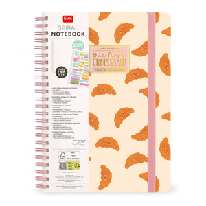 Legami - A4 Çizgili Resimli Sert Kapaklı Defter - Kruvasan - Spiral Ciltli