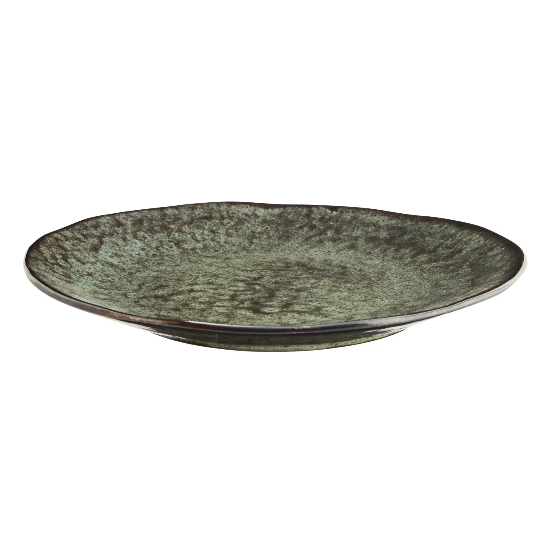 Madam Stoltz - Stone Ceramic Plate | Dark Green
