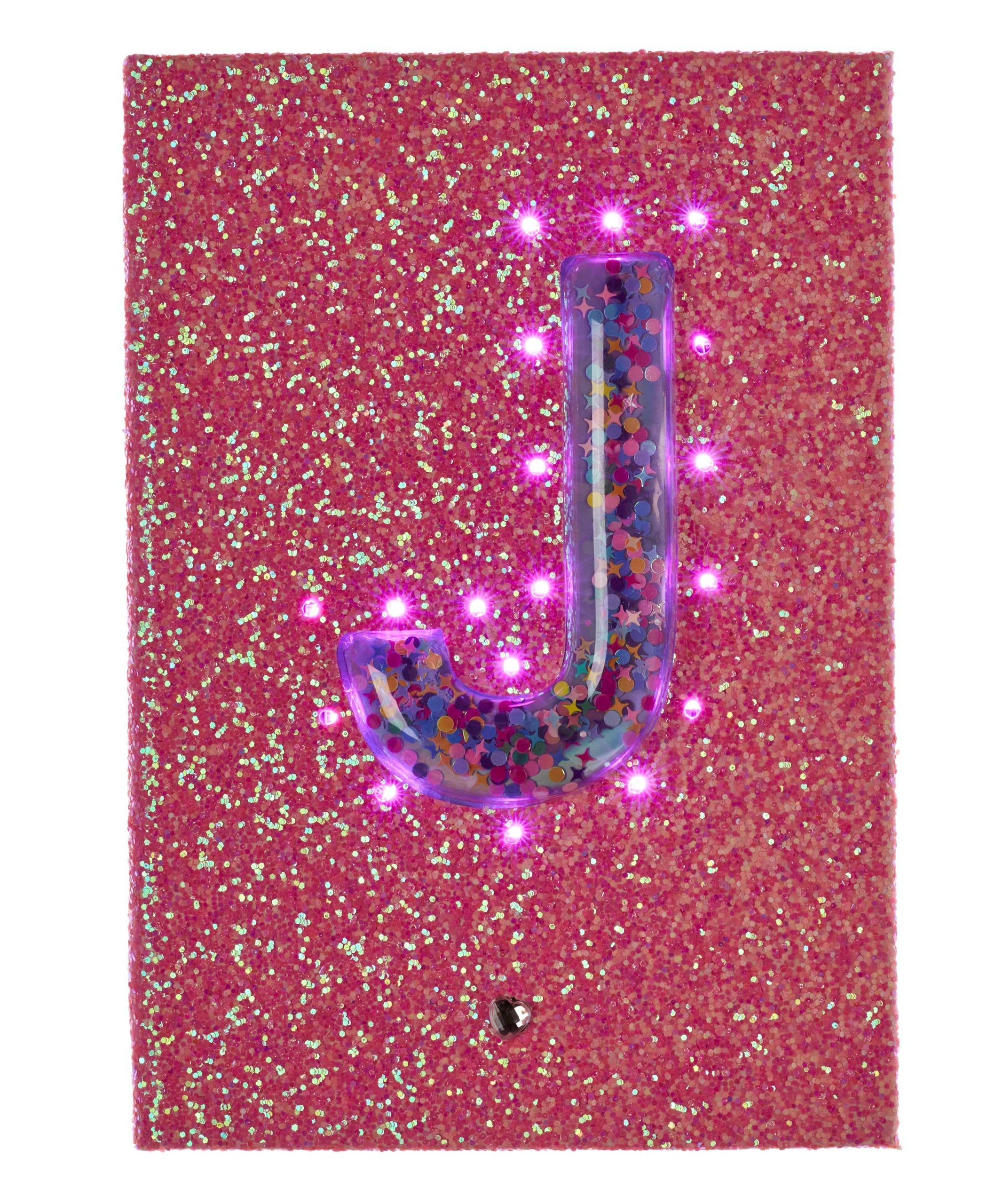 Smiggle - Işıklı Alfabe Harfli Pembe A5 Defter-Dinossi