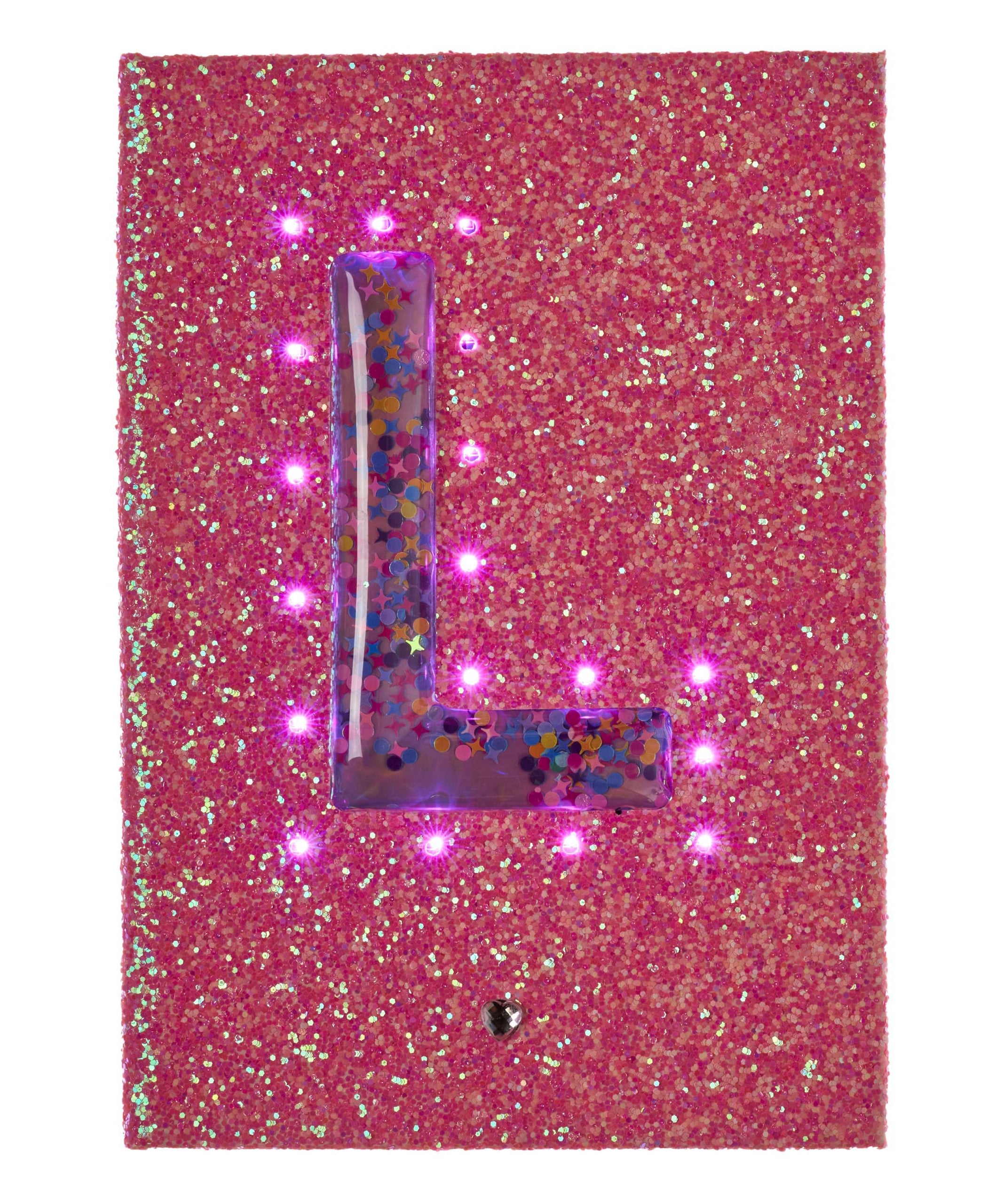 Smiggle - Işıklı Alfabe Harfli Pembe A5 Defter-Dinossi