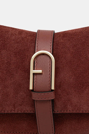 Furla kadın süet crossbody çanta