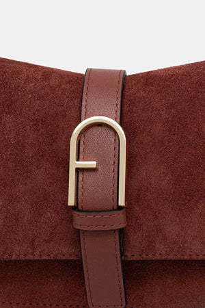Furla kadın süet crossbody çanta