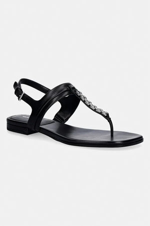 MICHAEL Michael Kors kadın düz tabanlı deri Marcia Thong Sandal
