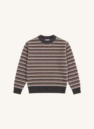 Finger in the nose - Mathis Jacquard Merino Wool Sweater | Brown