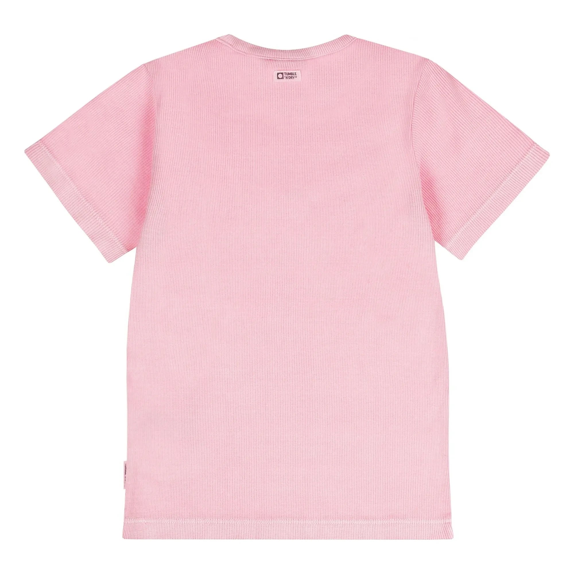 Tumble N'Dry - Embossed T-Shirt Vibrant Organic Cotton | Pink