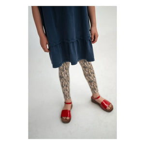 Repose AMS - Organic Cotton Ruffled T-Shirt Dress | Midnight Blue