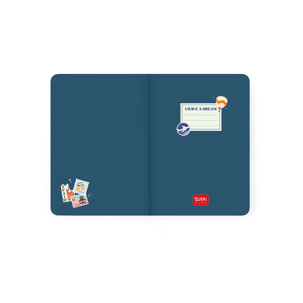 Legami - 16-Month Weekly Photo Diary for 2026/2027 - Travel Stickers - Small with Notebook