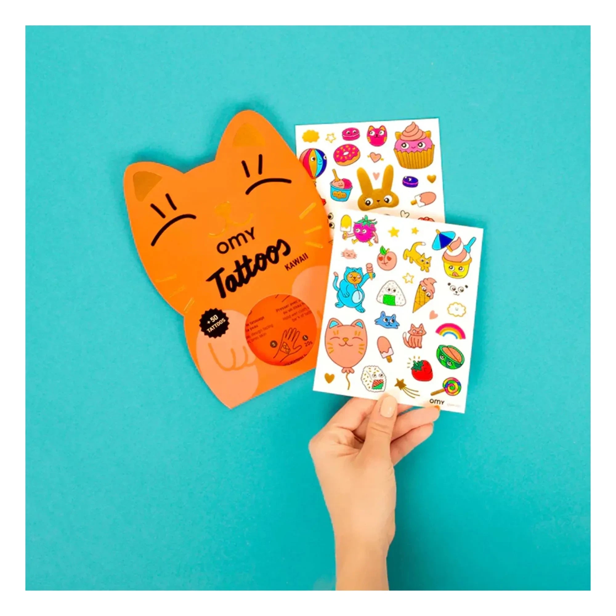 Omy - Kawaii temporary tattoos | Orange