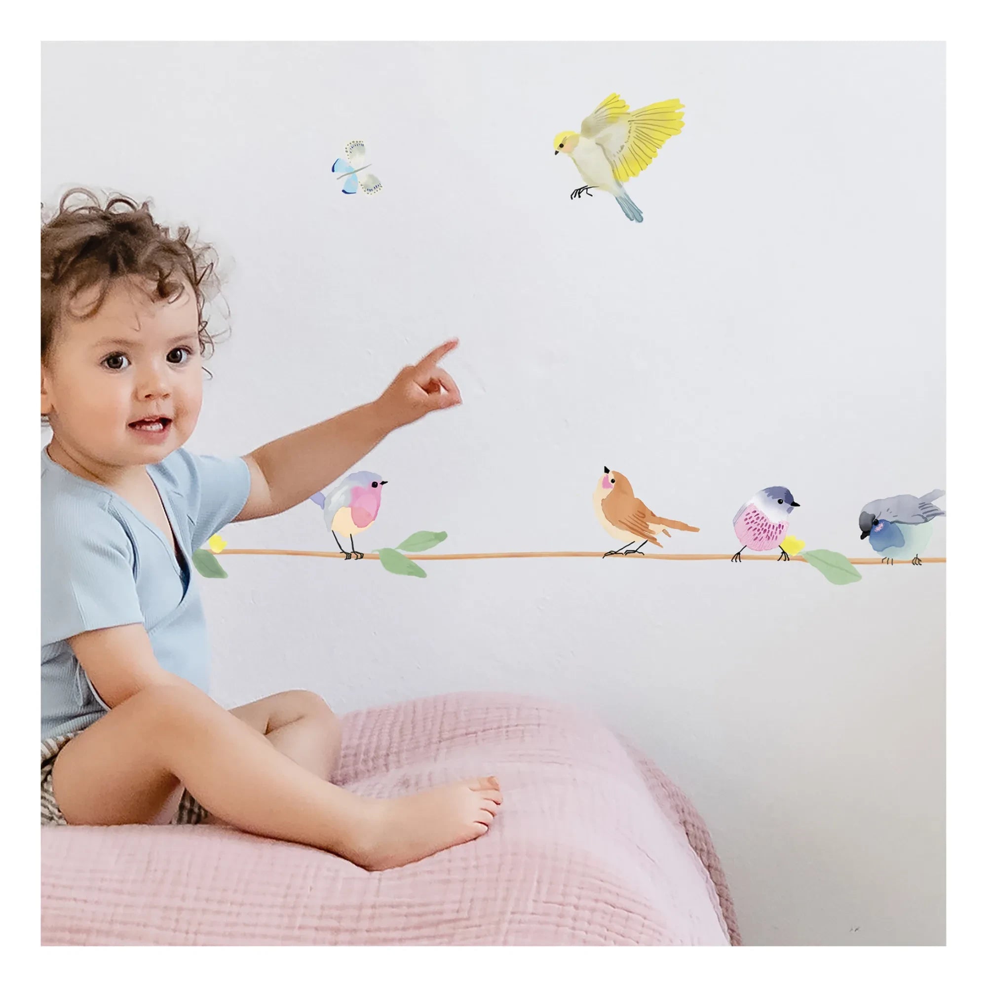 MIMI'lou - Dandelion Spring Birds Border Wall Sticker