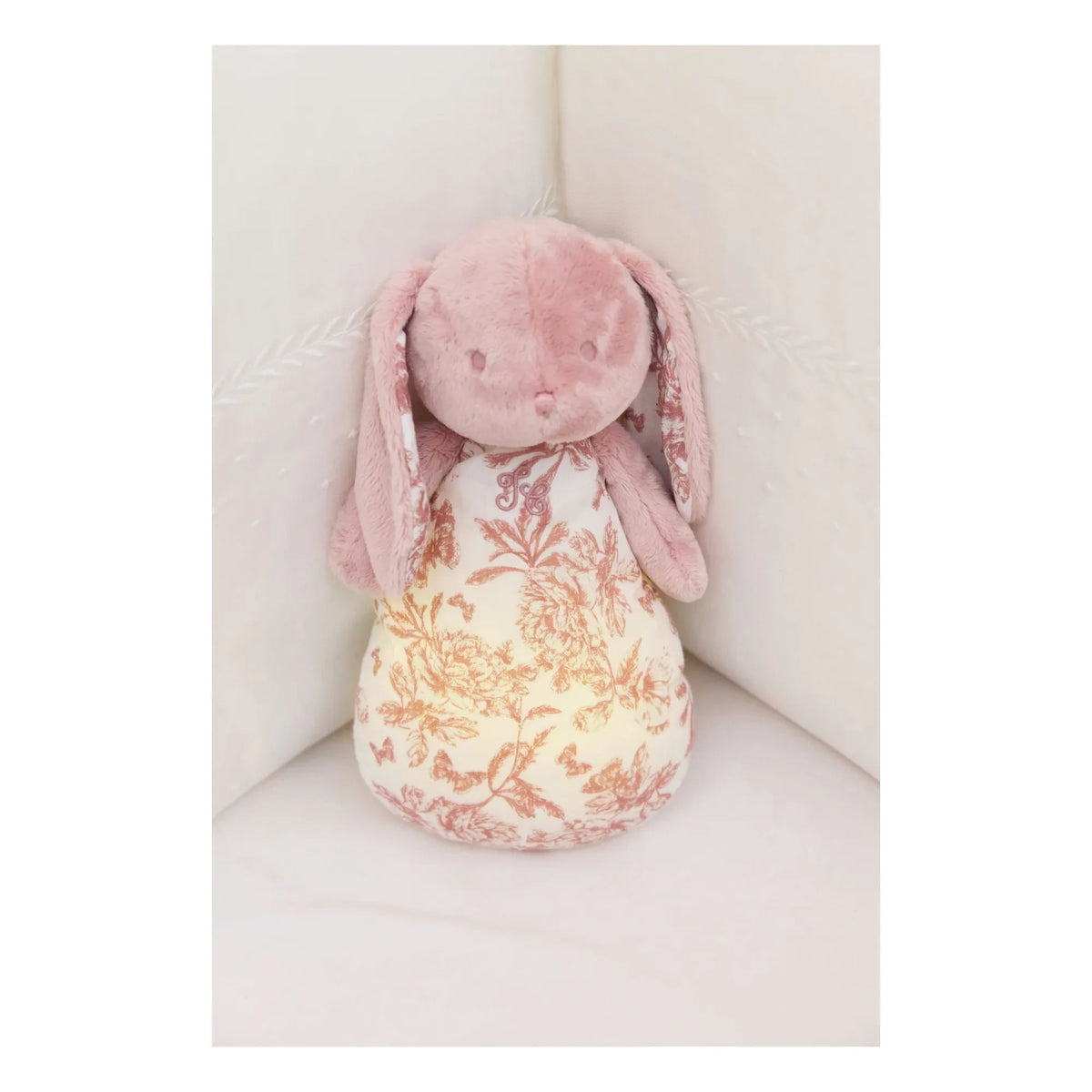 Tartine et Chocolat - Doudou Night Light Augustin the Bunny Toile de Jouy | Peach