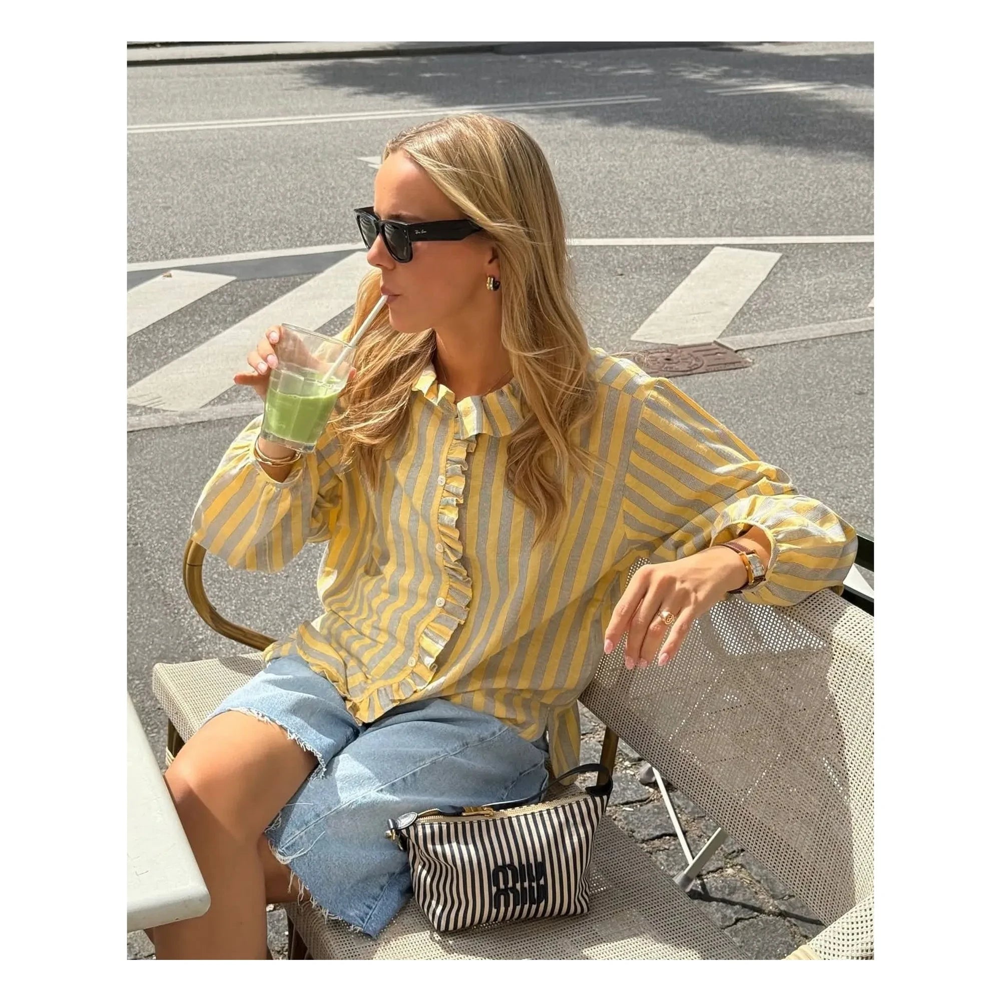 SISSEL EDELBO - Mirelle Striped Shirt | Yellow
