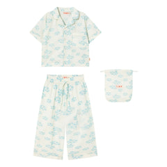 Tinycottons - Floral Pattern Shirt and Pants Set | White