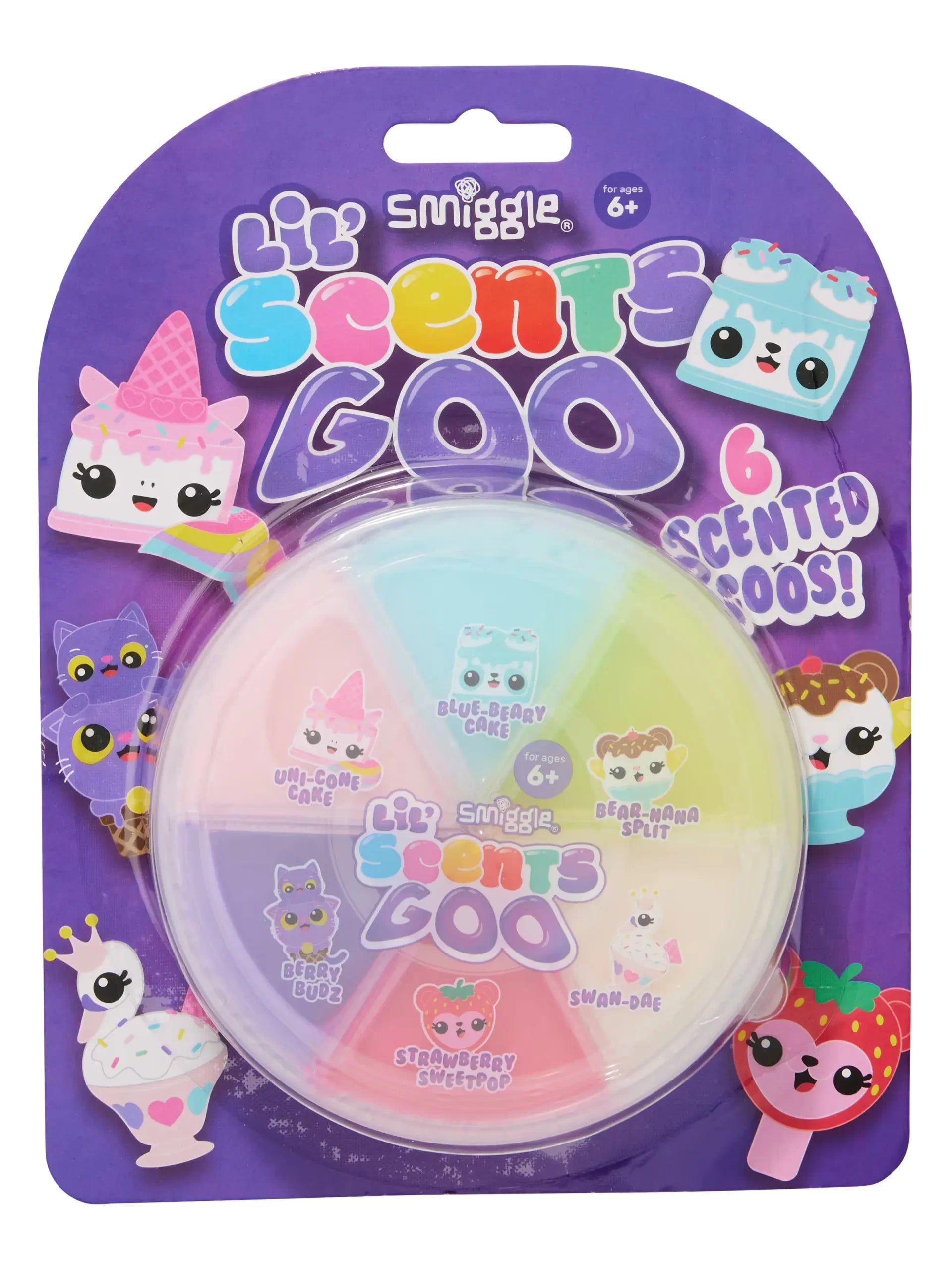 Smiggle - Lil&apos; Scent Goo Paketi X6-Dinossi