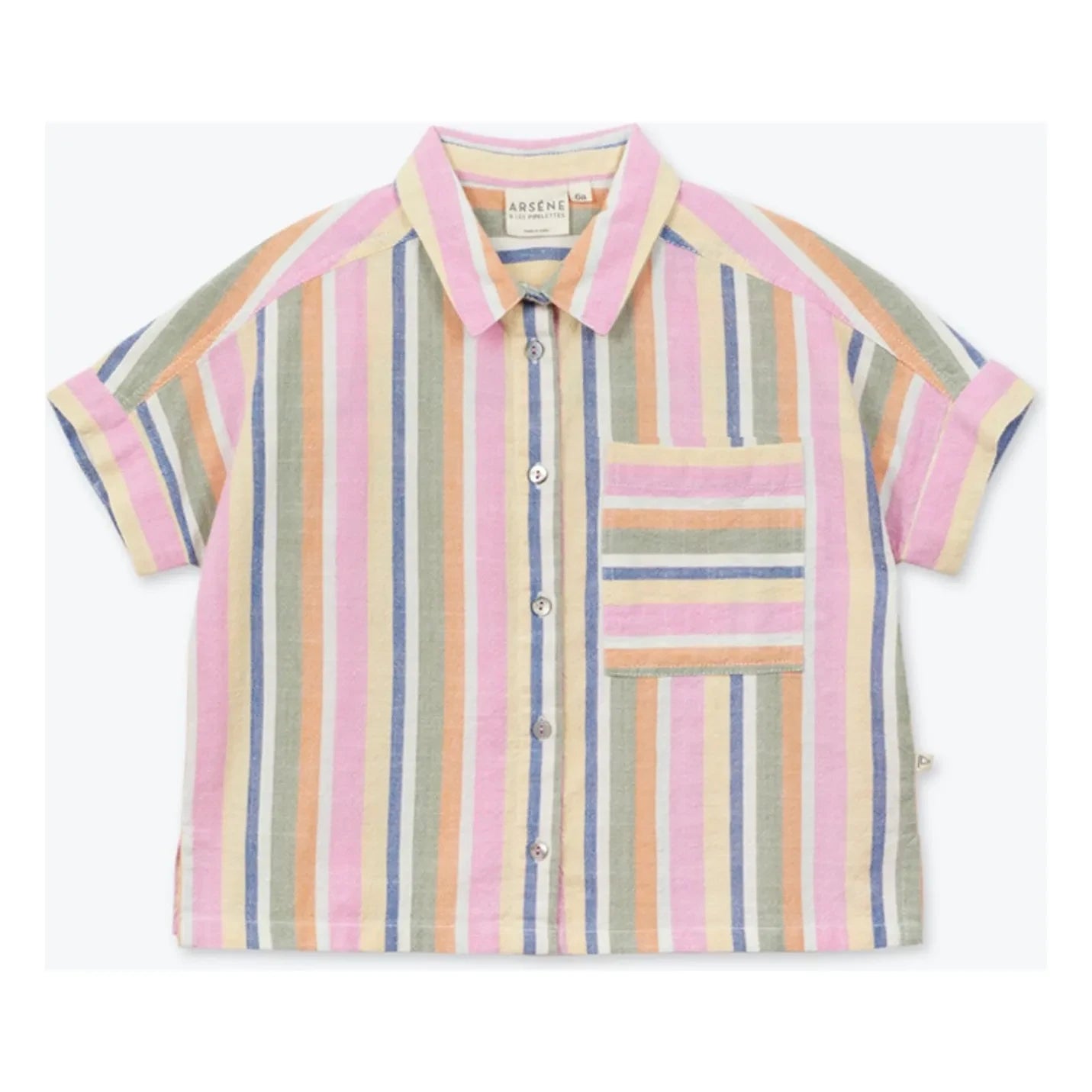 Arsène et Les Pipelettes - Pink Striped Shirt | Pink