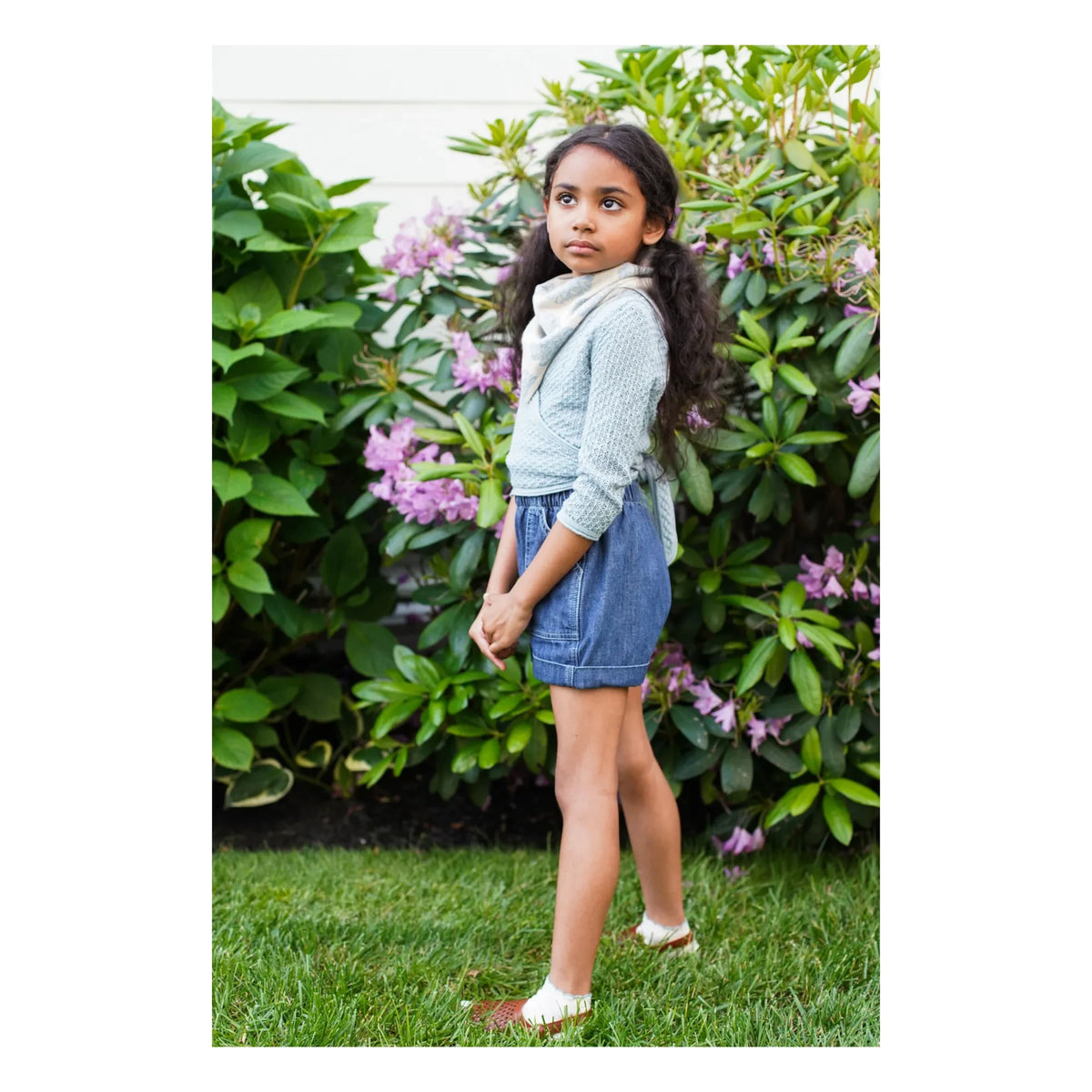Soor Ploom - Ina Organic Cotton Wrap Cardigan | Ice Blue
