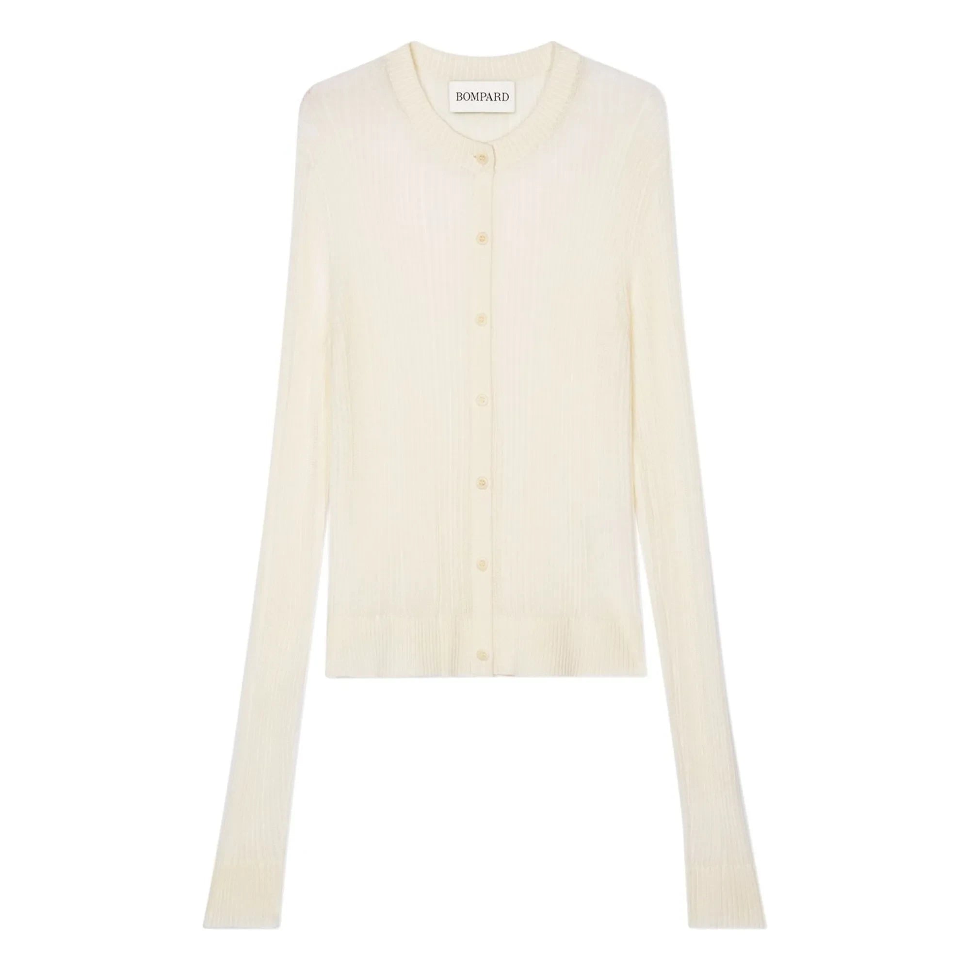 Bompard - Corduroy & Silk Cardigan | Panna Cotta