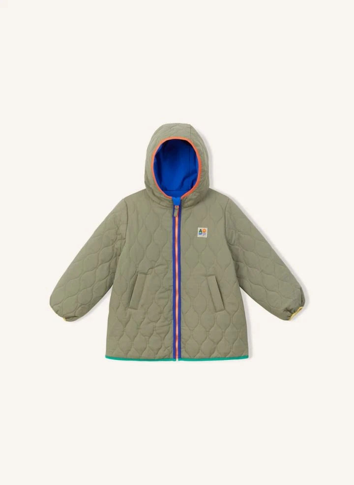 Arsène et Les Pipelettes - Reversible Quilted Parka | Khaki