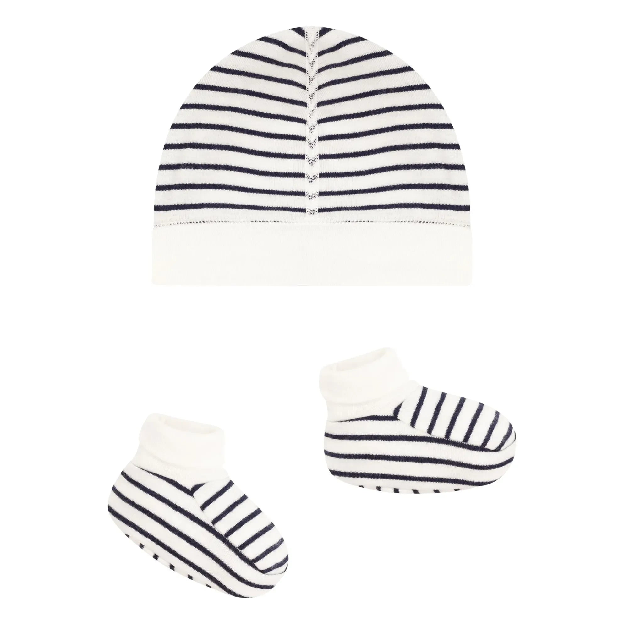 Petit Bateau - Marinière Slippers and Hat Set | Navy Blue