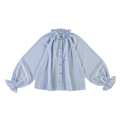 Poudre Organic - Gingham Striped Blouse | Green