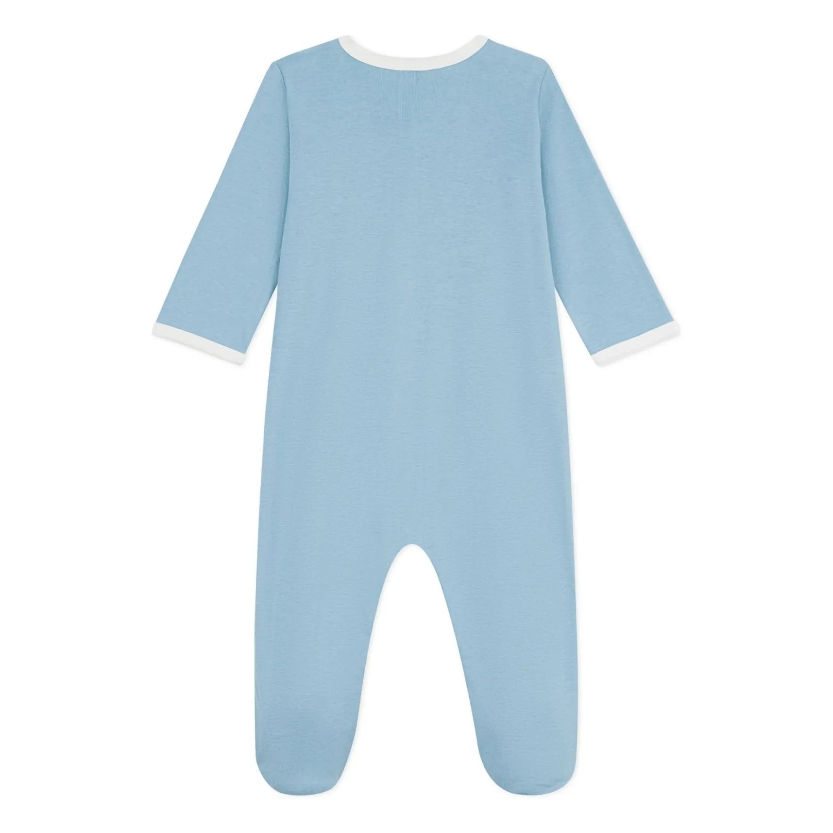 Petit Bateau - Little Love Organic Cotton Pajama | Gray Blue
