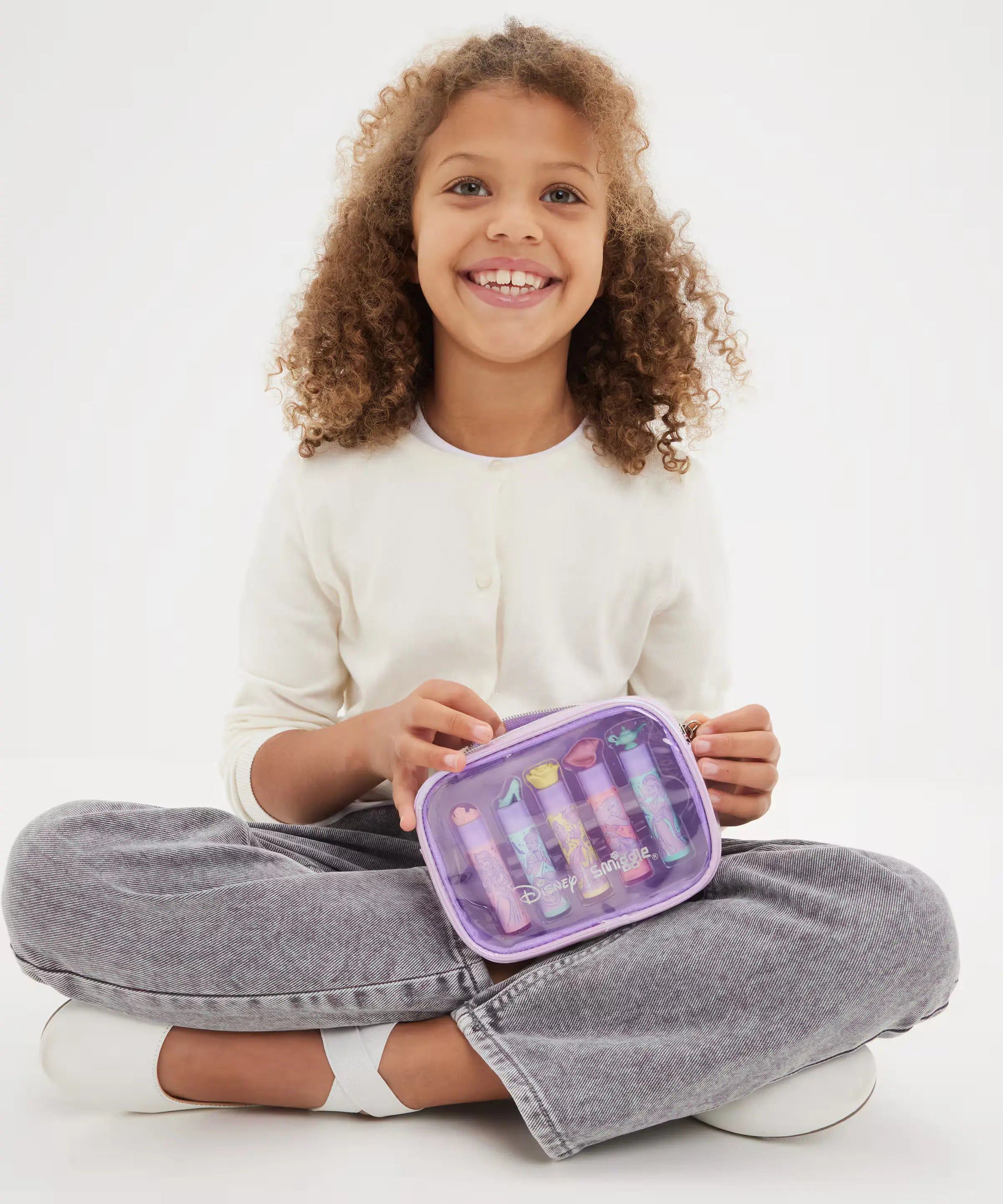 Smiggle - Disney Prenses 5li Dudak Balsam Seti ve Çantası-Dinossi