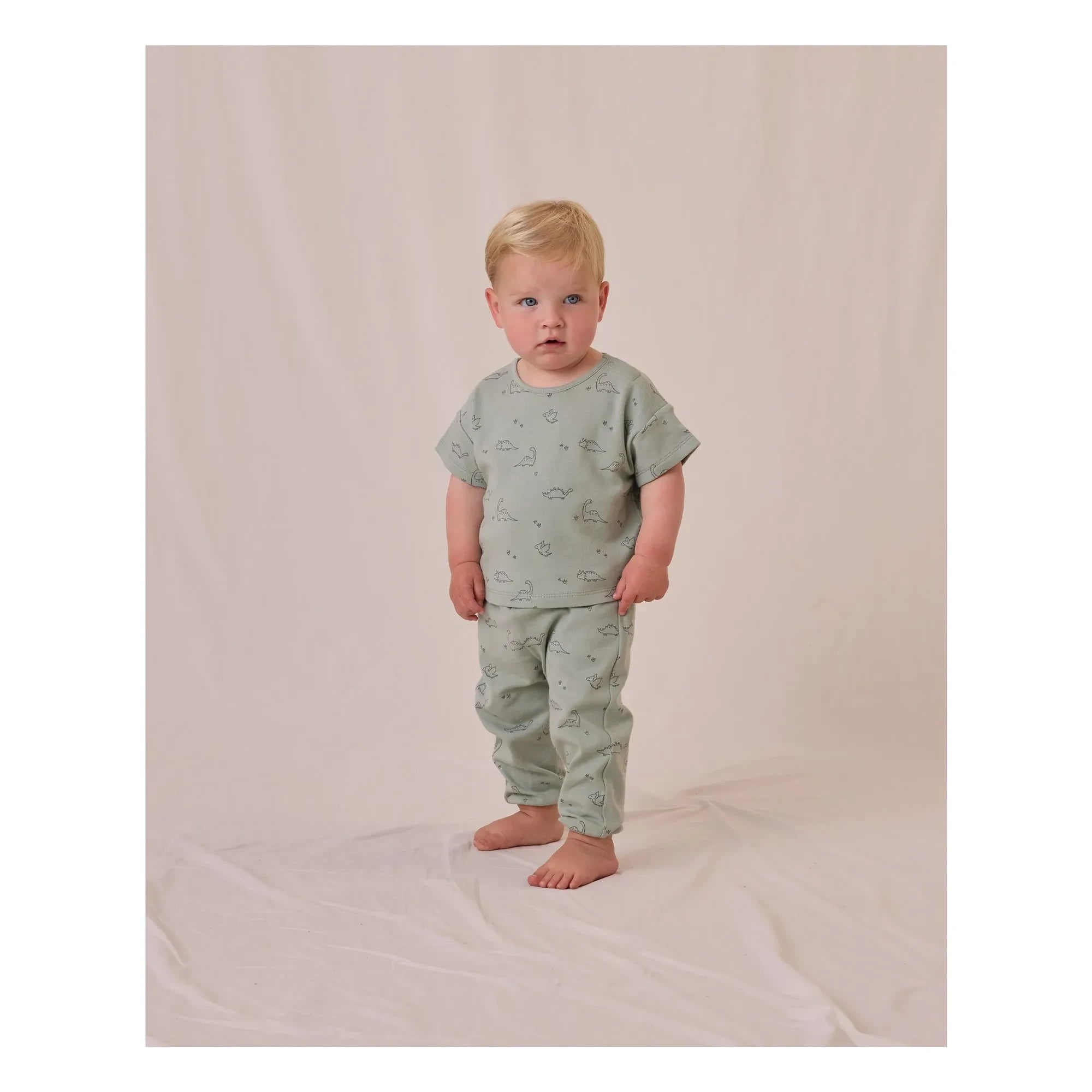 Quincy Mae - T-shirt and pants set | Pistachio Green