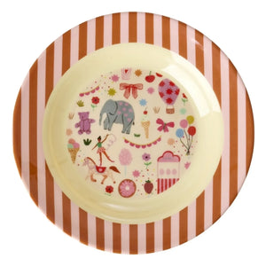 Rice - Fun Fair Melamine Soup Plate | Pink