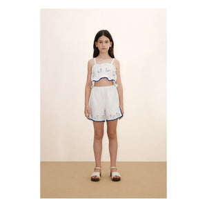 Tinycottons - Short Swans Linen | White