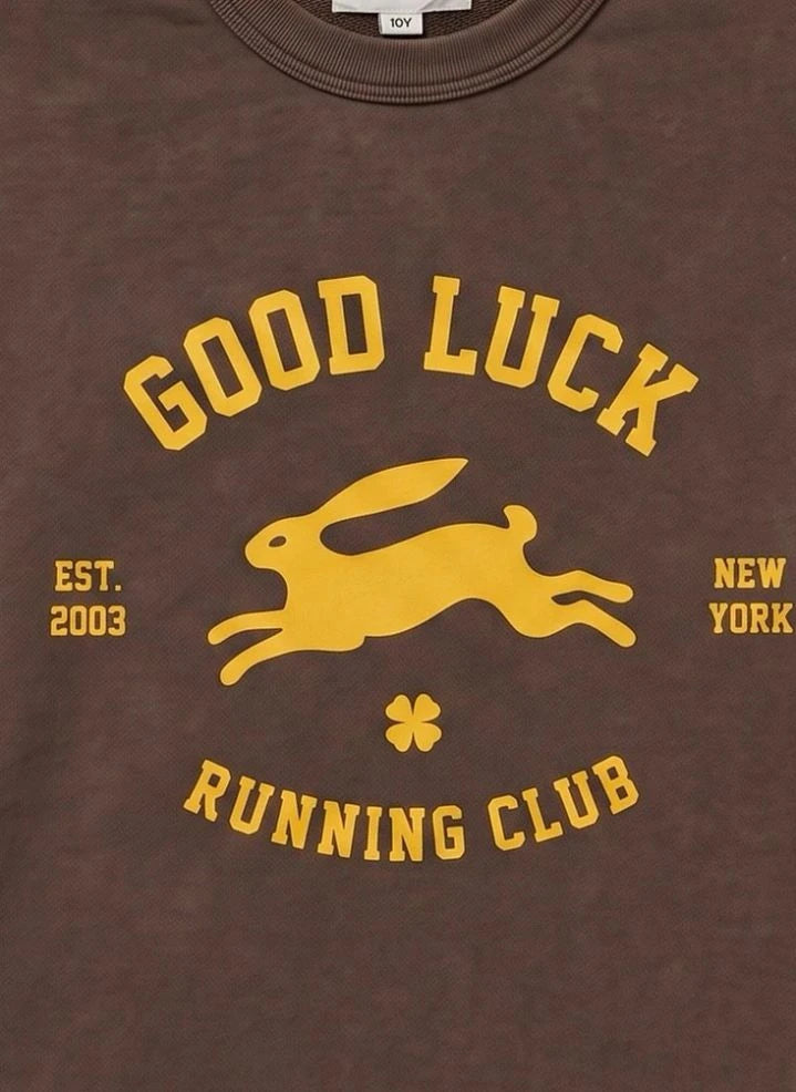 Finger in the nose - "Blow Good Luck" Organic Cotton Sweatshirt | Chocolate