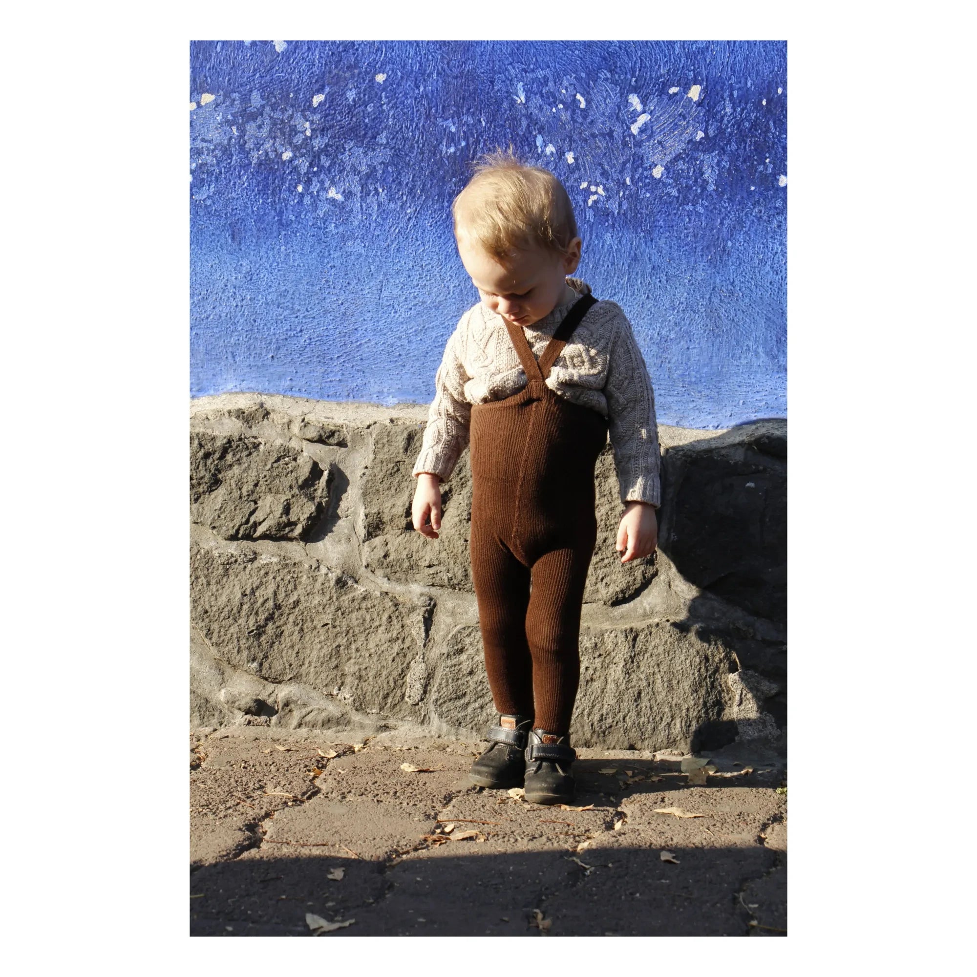 Silly Silas - Organic Cotton Suspender Tights | Brown