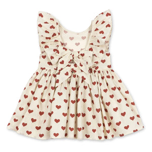 Konges Sløjd - Cianna Hearts Organic Cotton Dress | Ecru