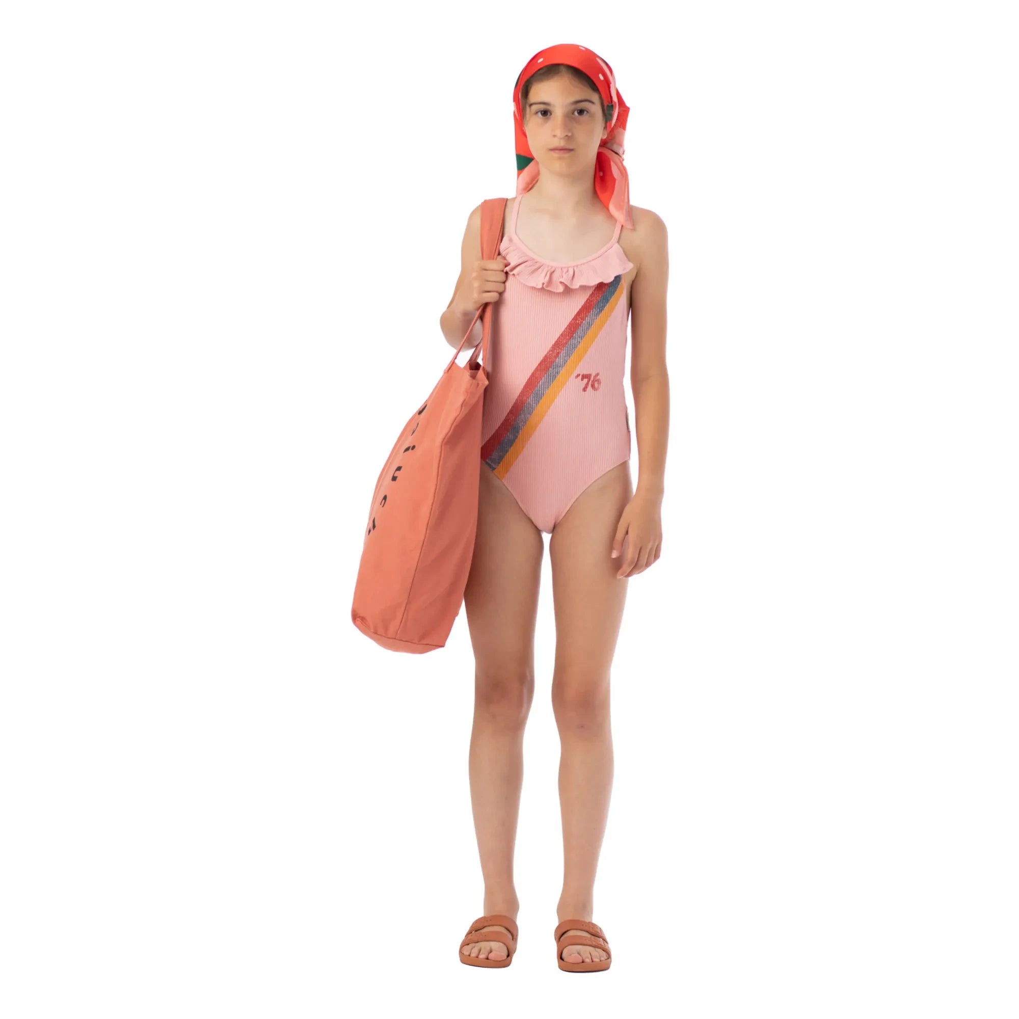 Piupiuchick - Fluffy Swimsuit Made from Recycled Material | Pink