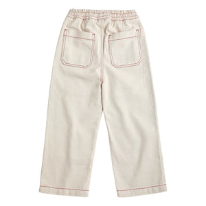 Bobo Choses - Organic Cotton Twill Panelli Pants | White