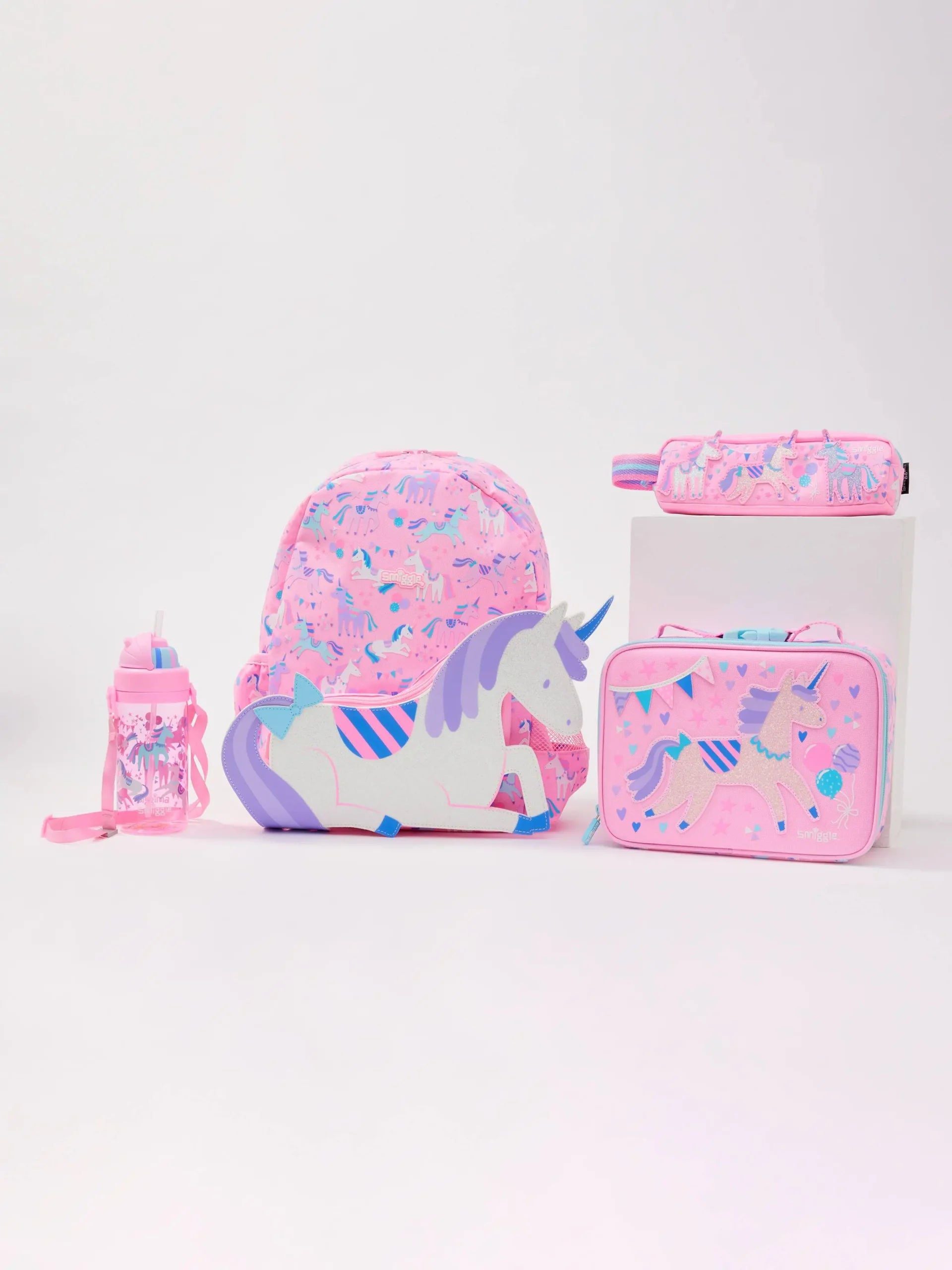 Smiggle - Glide 4lü Anaokulu ve Kreş Çanta Seti-Dinossi