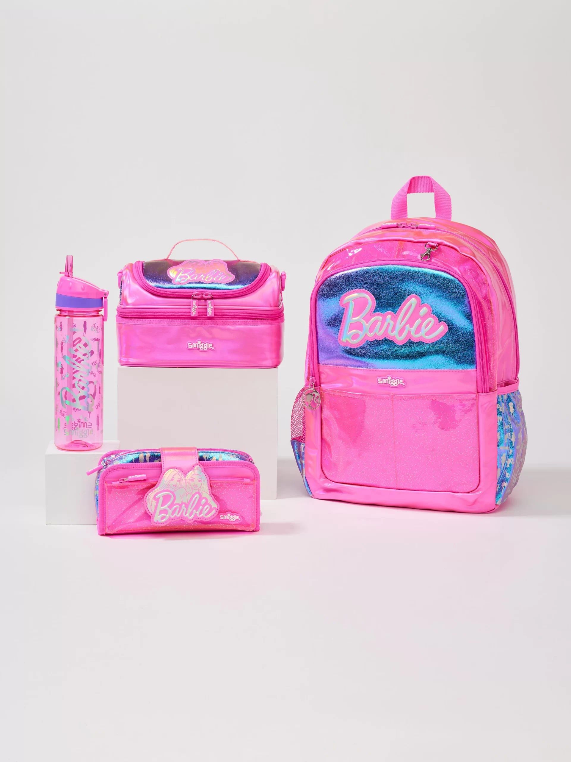 Smiggle - Barbie 4'lü Okul Çanta Seti-Dinossi
