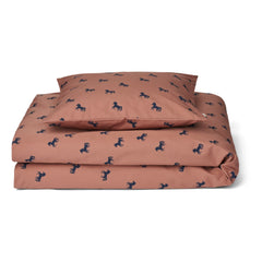 Liewood - Organic Cotton Bedding Set | Horses/Dark Rosetta