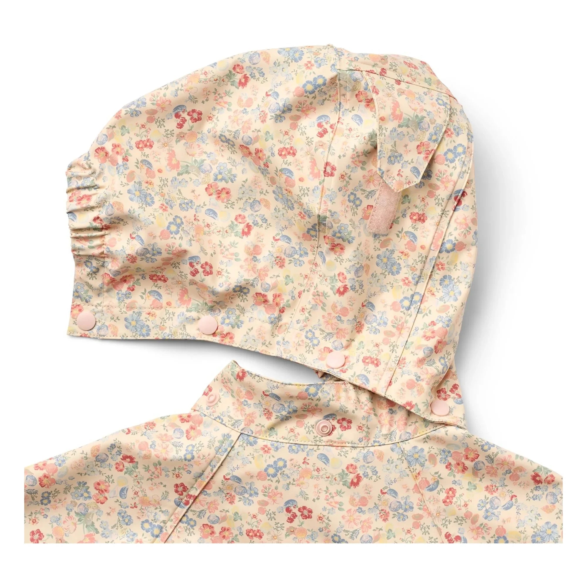 Wheat - Drop Flower Waterproof Cape Made from Recycled Fibers | Apricot