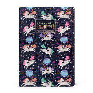 Legami - A5 Blank Defter ile Illustrated Hard Kılıf - Tek Boynuzlu At
