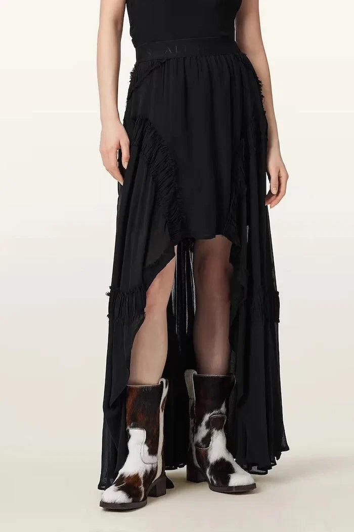 AllSaints asimetrik viskon etek DORINA