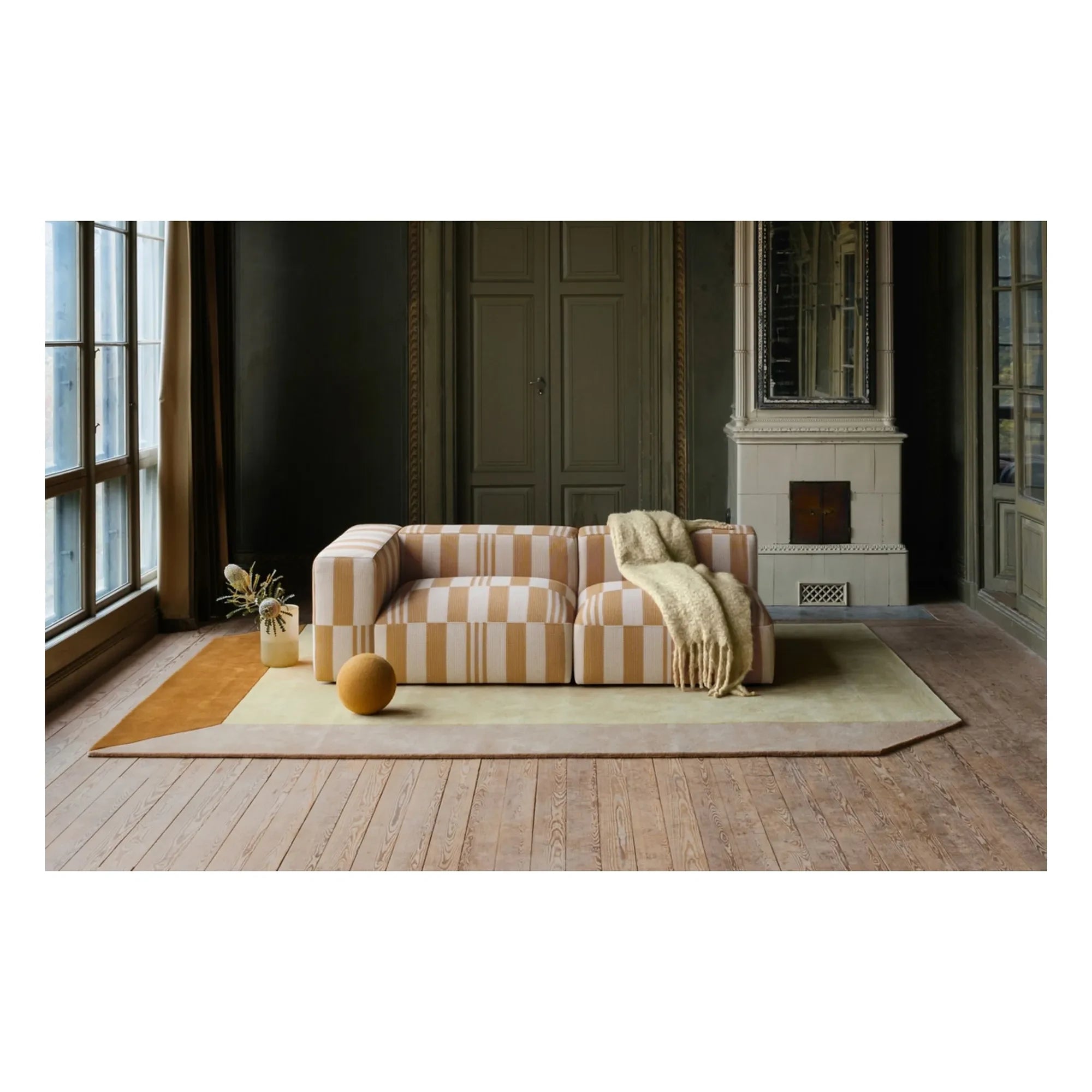 Layered - Wool Rug Teklan Box, Tekla Evelina Severin | Yellow