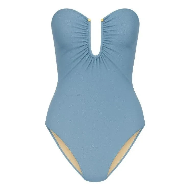 Vanessa Sposi - Le Loop Metal One-Piece Swimsuit | Light Blue
