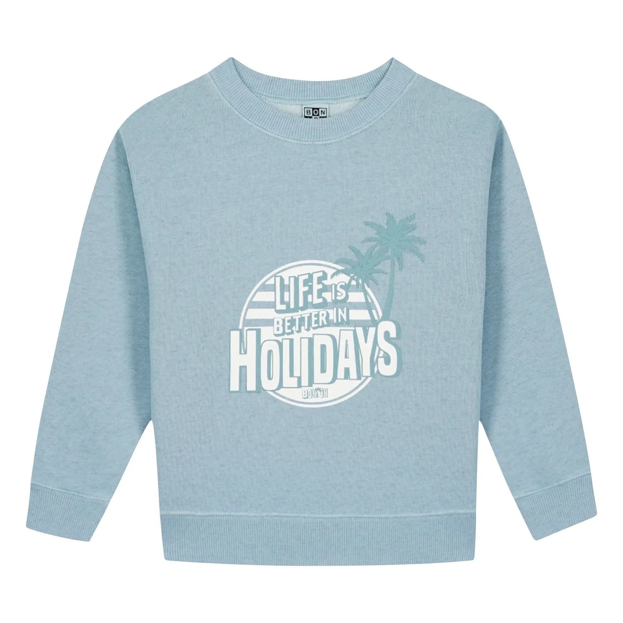 Bonton - Sweat Smile Holidays | Açık Mavi