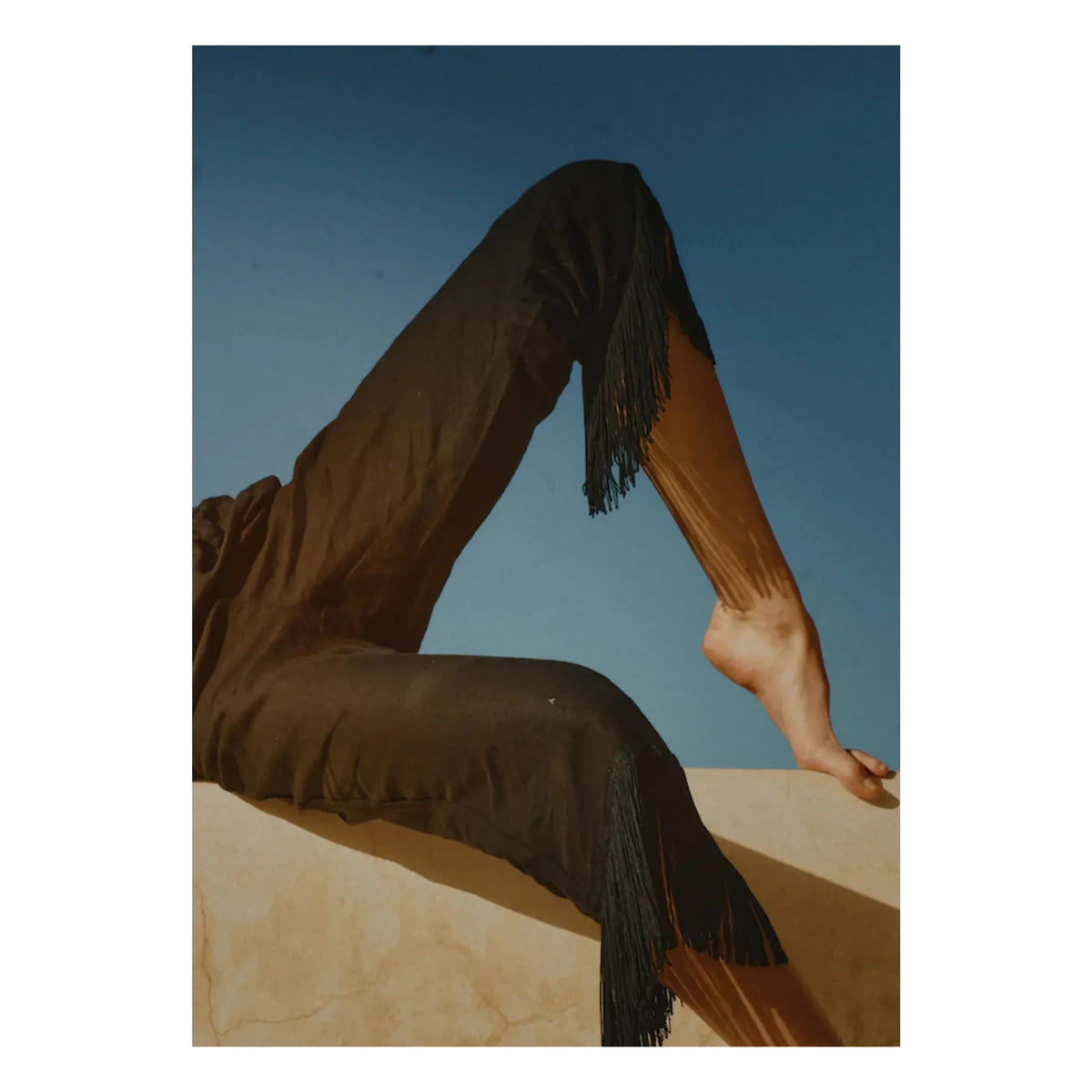 Vanessa Sposi - Linen Fringed Trousers | Black